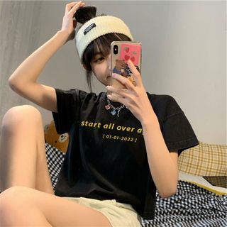 Áo croptop nữ tay ngắn cổ tròn vải thun cotton kiểu hàn quốc CR008 Miucho in hình hoạ tiết