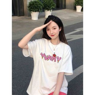 Áo phông drew nữ form rộng tay lỡ unisex, áo thun drew nữ form rộng tay lỡ unisex cotton AT137 Miucho in logo