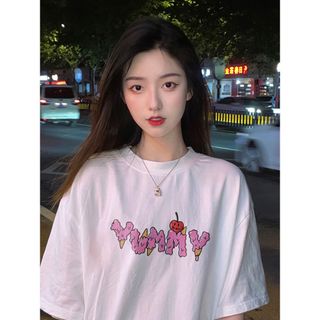 Áo phông drew nữ form rộng tay lỡ unisex, áo thun drew nữ form rộng tay lỡ unisex cotton AT137 Miucho in logo
