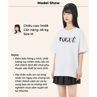 Áo phông drew nữ form rộng tay lỡ unisex, áo thun drew nữ form rộng tay lỡ unisex cotton AT137 Miucho in logo