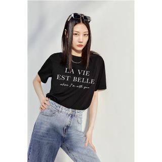 Áo thun nữ cổ tròn chất liệu cotton mềm mại form regular AR001 Miucho basic