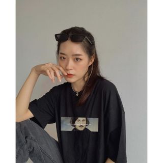 Áo phông nữ form rộng tay lỡ unisex đẹp, áo thun nữ form rộng tay lỡ unisex cotton hàn quốc AT124 Miucho in hình