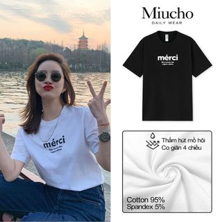 Áo thun nữ cổ tròn chất liệu cotton mềm mại form regular AR025 Miucho basic
