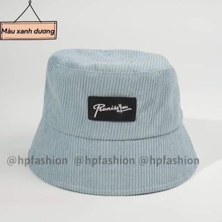 Mũ bucket vành cụp thêu chữ PromissYou chất nhung tăm cao cấp form unisex nam nữ ZIMI