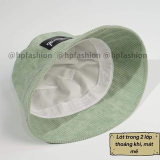 Mũ bucket vành cụp thêu chữ PromissYou chất nhung tăm cao cấp form unisex nam nữ ZIMI