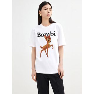 Áo thun nữ cổ tròn chất liệu cotton mềm mại form regular AR018 Miucho in hoạ tiết