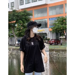 Áo phông mlb nữ form rộng tay lỡ unisex, áo thun mlb nữ form rộng tay lỡ unisex cotton AT120 Miucho in logo