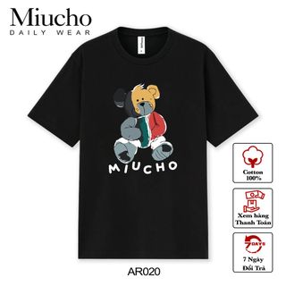 Áo thun nữ cổ tròn chất liệu cotton mềm mại form regular AR020 Miucho in brand name