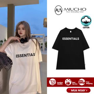 Áo phông nữ form rộng tay lỡ unisex đẹp, áo thun nữ form rộng tay lỡ unisex cotton hàn quốc AT119 Miucho basic tee