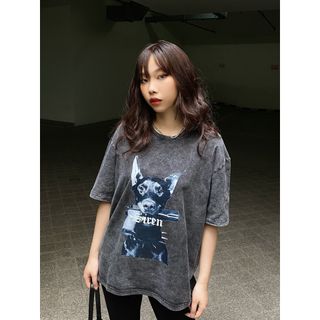Áo thun nữ form rộng đẹp tay lỡ kiểu hàn quốc, áo phông nữ form rộng unisex vải cotton AT237 Miucho in họa tiết