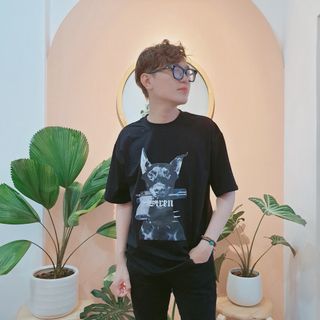 Áo thun nữ form rộng đẹp tay lỡ kiểu hàn quốc, áo phông nữ form rộng unisex vải cotton AT237 Miucho in họa tiết