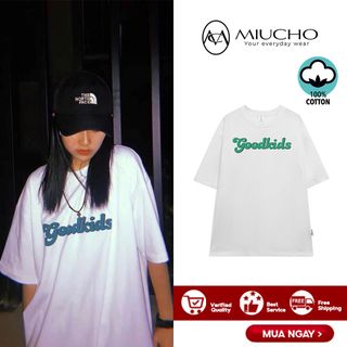 Áo phông nữ form rộng tay lỡ unisex đẹp, áo thun nữ form rộng tay lỡ unisex cotton hàn quốc AT118 Miucho basic tee