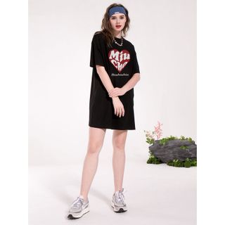 Đầm suông dài tay lỡ, váy suông dáng dài tay vintage nữ cổ tròn chất cotton bigsize DT002 Miucho in brand name