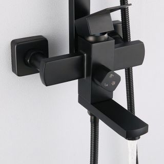 Bộ cây sen tắm nóng lạnh màu đen phủ nano, mã S807D