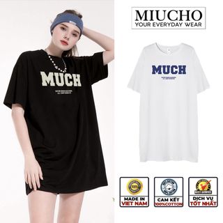 Đầm suông dài tay lỡ, váy suông dáng dài tay vintage nữ cổ tròn chất cotton bigsize DT015 Miucho in brand name