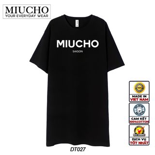 Đầm suông dài tay lỡ, váy suông dáng dài tay vintage nữ cổ tròn chất cotton bigsize DT027 Miucho in brand name