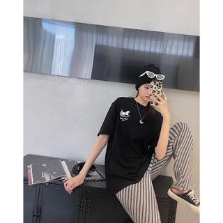 Áo phông nữ form rộng tay lỡ unisex đẹp, áo thun nữ form rộng tay lỡ unisex cotton hàn quốc AT105 Miucho in hình