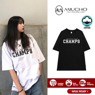 Áo phông nữ form rộng tay lỡ unisex đẹp, áo thun nữ form rộng tay lỡ unisex cotton hàn quốc AT104 Miucho basic tee