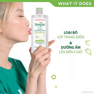 NƯỚC TẨY TRANG MICELLAR CLEANSING WATER 200ML - SIMPLE