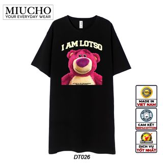 Đầm suông dài tay lỡ, váy suông dáng dài tay vintage nữ cổ tròn chất cotton bigsize DT026 Miucho in hình hoạ tiết