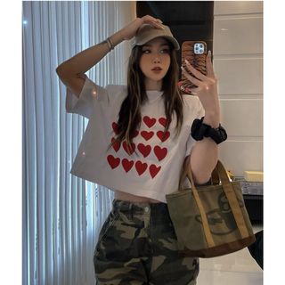 Áo croptop nữ tay ngắn cổ tròn vải thun cotton kiểu hàn quốc CR071 Miucho in hình hoạ tiết