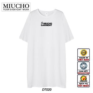 Đầm suông dài tay lỡ, váy suông dáng dài tay vintage nữ cổ tròn chất cotton bigsize DT020 Miucho in brand name