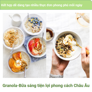 GRANOLA NƯỚNG MẬT ONG RỪNG CÀ MAU NGUYÊN CHẤT 100%- PHỤC VỤ NGƯỜI ĂN KIÊNG, PHỤC HỒI SỨC KHỎE, TIM MẠCH, GIẢM CÂN, TẬP GYM YOGA.