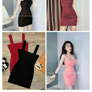 ĐẦM BODY DÂY BẢN LỚN ( thun gân)