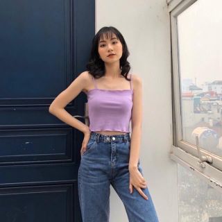 Áo croptop HAI DÂY CUỐN BIÊN
