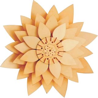 (Hàng Chất Lượng) Đèn Gỗ Trang Trí Thả Trần, Ốp Tường Hoa Sen TT0057
