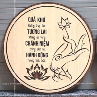 Tranh Treo Tường Trang Trí Phòng Thiền , Phòng Tập Yoga, Phòng Thờ...Bằng Gỗ Giá Rẻ