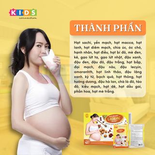 Ngũ cốc bầu, ngũ cốc siêu dinh dưỡng Lạc Lạc Plus , có hạt Sachi siêu dinh dưỡng cho bé (hộp/30 gói/600g)