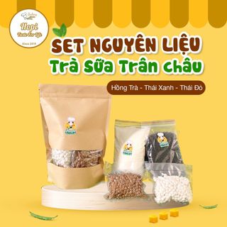 Set Nguyên Liệu Pha Trà Sữa Phúc Long, Thái Xanh, Thái Đỏ (10-15 Ly) - Nhà Hopi