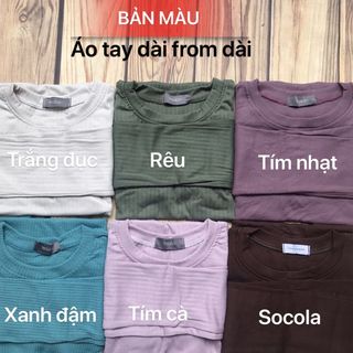 ÁO THUN TAY DÀI FROM DÀI THUN GÂN ÔM BODY (20màu)