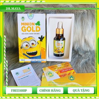 Dầu húng chanh lên men MINION GOLD 30mL chiết lạnh tự nhiên, hỗ trợ phòng ngừa ho khàn, sổ mũi nghẹt mũi ở trẻ giá sỉ