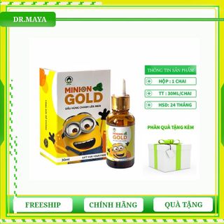 Dầu húng chanh lên men MINION GOLD 30mL chiết lạnh tự nhiên, hỗ trợ phòng ngừa ho khàn, sổ mũi nghẹt mũi ở trẻ