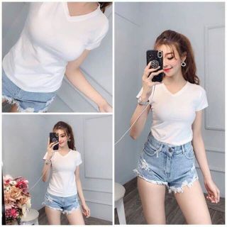 COMBO : 6 ÁO THUN CỔ TIM NHƯ HÌNH