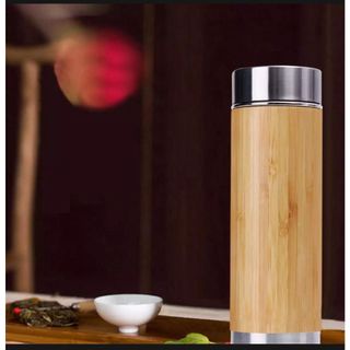Bình giữ nhiệt vỏ tre/Quà tặng sài gòn BYL/ Bình đựng nước nóng, lạnh