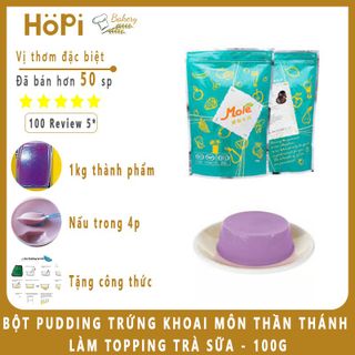 Bột Pudding Khoai Môn Mole 100g Vị Thơm Ngậy Quán Ưa Thích Hay Dùng Dùng Làm Topping Trà Sữa giá sỉ