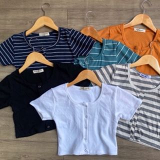 Áo Croptop Nút Bấm Cao Cấp