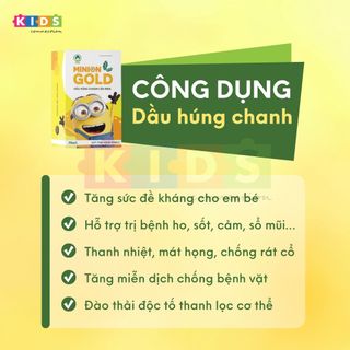 Combo Dầu húng chanh MINION GOLD 30mL chiết lạnh tự nhiên, hỗ trợ phòng ngừa ho khàn, sổ mũi nghẹt mũi ở trẻ