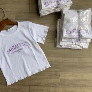 Áo croptop cuốn biên thêu SANTACRUZ