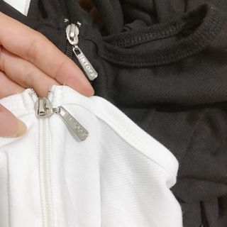 Áo croptop DÂY KÉO TAY DÀI