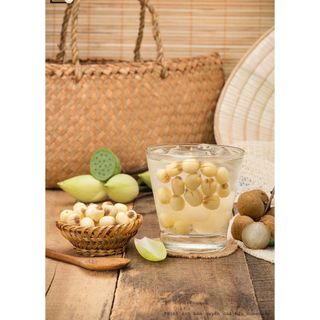Set Nguyên Liệu Chè Hạt Sen Long Nhãn Thảo Mộc Organic Cao Cấp (Set 20-25 chén) - Hopi