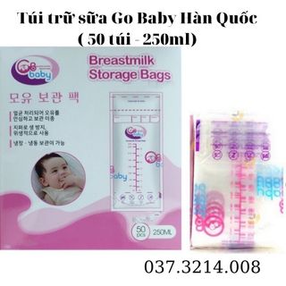 Túi Trữ Sữa GoBaby 250ml hộp 50 túi