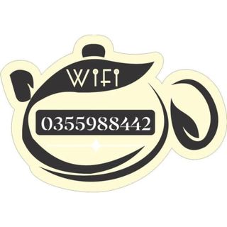 [ Giá Rẻ ] Bảng wifi hình ấm trà treo quán giá sỉ