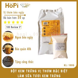Bột Kem Trứng 100g Vị Thơm Đặc Biệt Làm Sữa Tươi Kem Trứng - Tặng Công Thức Pha Chế giá sỉ