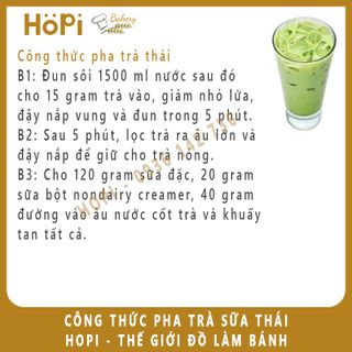 Trà Thái Xanh Hàng Nhập Khẩu Loại 1 Nội Địa Thái Lan Năm 2020 (200g) - Pha 5 lít trà sữa