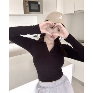 Áo cổ V polo tay dài A3