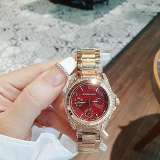 ĐỒNG HỒ MICHAEL KORS MẶT ĐỎ CAO CẤP SALE